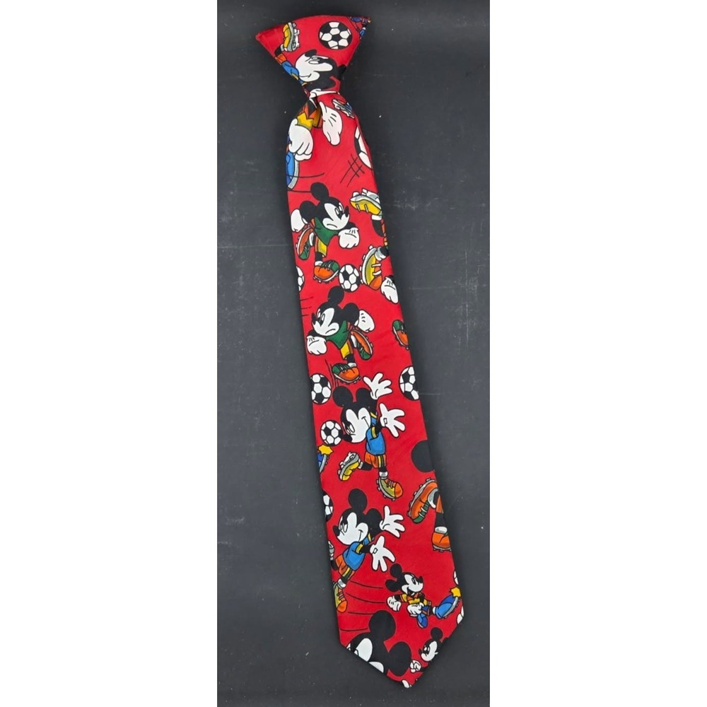 NICE! Vintage Youth Mickey Balancine Inc Polyester Clip-On Soccer Neck Tie 14"